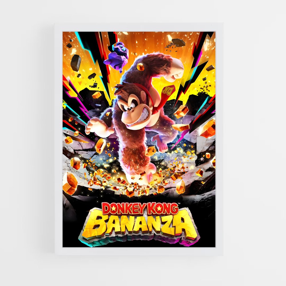 Poster Donkey Kong: L'Avènement du Gorille – affiche Mario (vue 3)